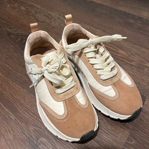 Tory Burch Beige and White Sneakers